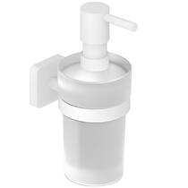 Дозатор для жидкого мыла Kludi Vela S 2597653 с держателем, белый матовый, фото №1