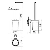 Щітка для унітаза Kludi Vela S 2597453 з тримачем, білий матовий, фото №2