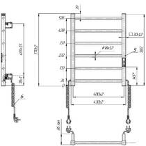 Рушникосушарка електрична Hygge Family Leeds 6.1.0800.06.WM 570x430 мм в комплекті з прихованим підключенням, білий матовий, фото №6