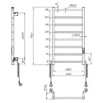 Рушникосушарка електрична Hygge Family Leeds 6.1.0801.06.WM 770x430 мм в комплекті з прихованим підключенням, білий матовий, фото №3