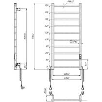Рушникосушарка електрична Hygge Family Leeds 6.1.0803.06.WM 970x430 мм в комплекті з прихованим підключенням, білий матовий, фото №3