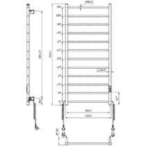 Рушникосушарка електрична Hygge Family Leeds 6.1.0805.06.WM 1170x530 мм в комплекті з прихованим підключенням, білий матовий, фото №3