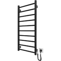 Полотенцесушитель электрический Hygge Family Leeds 6.1.0803.06.BM 970x430 мм в комплекте со скрытым подключением, черный матовый, фото №2