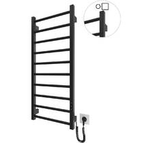 Полотенцесушитель электрический Hygge Family Leeds 6.1.0803.06.BM 970x430 мм в комплекте со скрытым подключением, черный матовый, фото №3