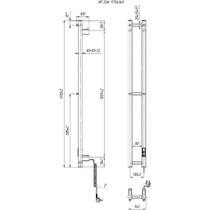 Полотенцесушитель электрический Hygge Family Slim 3.164.045797.WM 1170х140 мм в комплекте со скрытым подключением, белый матовый, фото №4