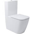 Унітаз-компакт Devit Quadra 2050140 безобідковий з кришкою soft-close, Vortex Flush, білий , фото 1