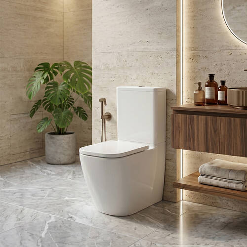 Унитаз-компакт Devit Quadra 2050140 безободковый с крышкой soft
