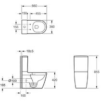 Унітаз-компакт Devit Do It 3010510 безобідковий з кришкою soft-close, Vortex Flush, білий , фото №2