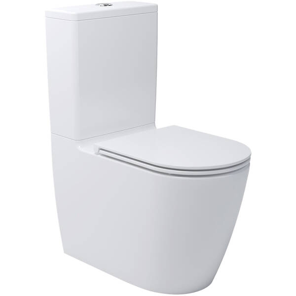 3010510 DO IT Унітаз-компакт безобідковий з кришкою soft-close, Vortex Flush, білий глянець — фото 2