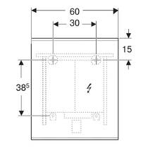 Дзеркало Geberit Option Plus Square 502.781.00.1 з LED-підсвічуванням 600х700 мм, фото №3