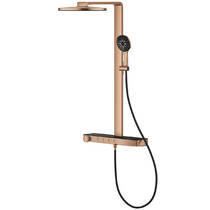 Душова система Grohe Rainshower Aqua Pure 101680DL00 з термостатом, теплий захід сонця (брашоване рожеве золото), фото №4