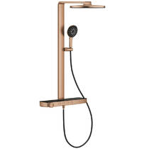 Душова система Grohe Rainshower Aqua Pure 101680DL00 з термостатом, теплий захід сонця (брашоване рожеве золото), фото №2