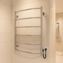 Полотенцесушитель электрический Mario Трапеция НР-І 800х530/110 TR К 810х520 мм сатин 105 Вт, фото №1