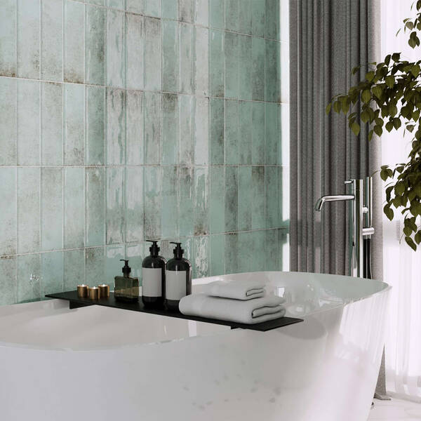 MINT様 Плитка Golden Tile Vintage мятный VGL051 10x30 см - купить в