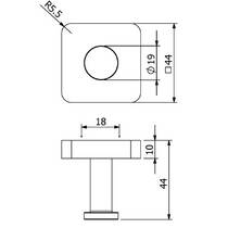 Гачок Kludi Vela S 2598439 одинарний, чорний матовий, фото №2