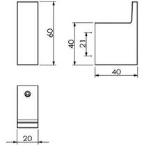 Гачок Kludi Vela C 198439 одинарний, чорний матовий, фото №2