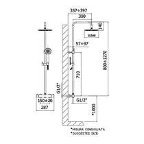 Душевая система Paffoni Light ZCOL646KLIQNKNSP с термостатом, черный никель матовый, фото №2