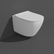 Унітаз підвісний Simas Juniper JU18/F85 /JU004 безобідковий із сидінням Soft Close, турбозмив Vertigo, білий матовий, фото №2