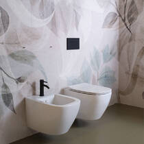 Унітаз підвісний Simas Juniper JU18/F85 /JU004 безобідковий із сидінням Soft Close, турбозмив Vertigo, білий матовий, фото №4