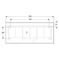 Дзеркало Geberit Option Plus Square 502.787.00.1 з LED-підсвічуванням 1600х700 мм, фото №3