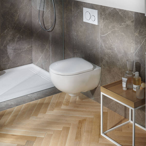 Унітаз підвісний Geberit Selnova Premium 502.793.00.1 без обідка, з кришкою Duroplast, SoftClose, Quickfix, білий глянець, фото 5