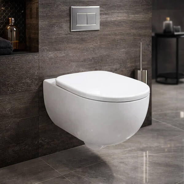 Унітаз підвісний Geberit Selnova Premium 502.793.00.1 без обідка, з кришкою Duroplast, SoftClose, Quickfix, білий глянець, фото 1