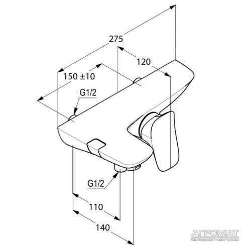 Змішувач для ванни Kludi Ambienta 534450575, фото 2