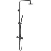 Душевая система Damixa Scandinavian Pure 936810300 с термостатом и изливом, черный матовый, фото №2