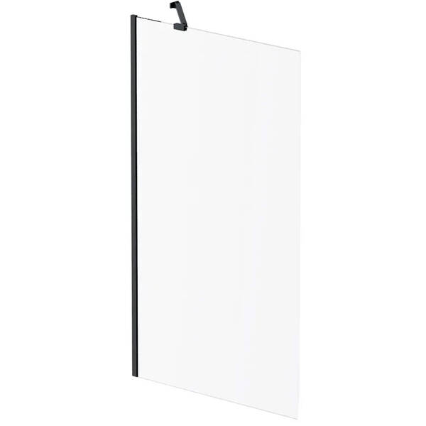 Шторка для ванны AM PM Gem W90UBS-080-140BT 80х140 см, фиксированная, профиль черный, стекло прозрачное, фото 1