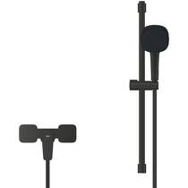 Змішувач для душу Grohe Cubeo 1018252430 з душовим набором, чорний матовий, фото №2