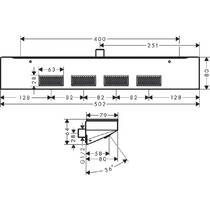 Верхній бічний душ Hansgrohe Rainfinity 500 1jet 26243670 із душовою полицею, чорний матовий, фото №2