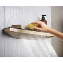 Верхній бічний душ Hansgrohe Rainfinity 500 1jet 26243670 із душовою полицею, чорний матовий, фото №5
