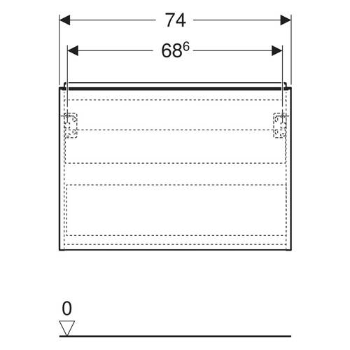 Тумба для раковины Geberit Acanto 503.009.01.2 подвесная, белый глянец, фото 4