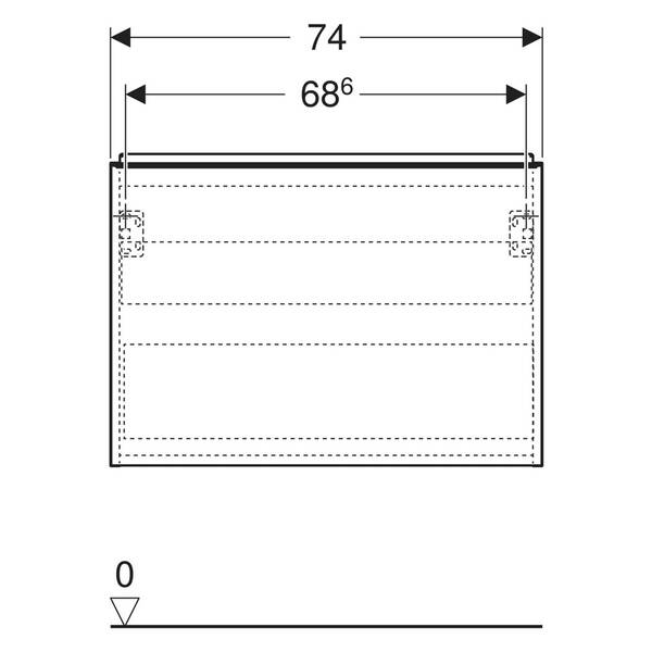 Тумба для раковины Geberit Acanto 503.009.01.2 подвесная, белый глянец, фото 4