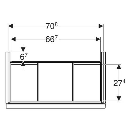 Тумба для раковины Geberit Acanto 503.009.01.2 подвесная, белый глянец, фото 3