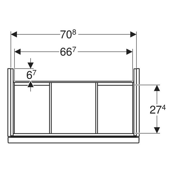 Тумба для раковины Geberit Acanto 503.009.01.2 подвесная, белый глянец, фото 3