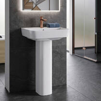 Пьедестал для раковины Geberit Selnova Square 500.342.01.7 белый глянец, фото №1