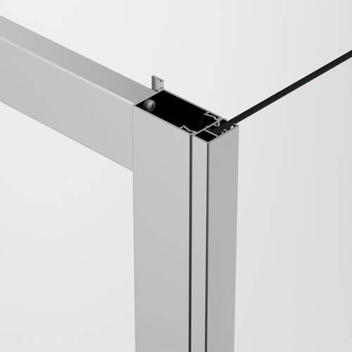 Боковая стенка в 90° Ronal Arelia D20F11004007 100x190 см, стекло прозрачное, профиль серебряный полированный, фото 3