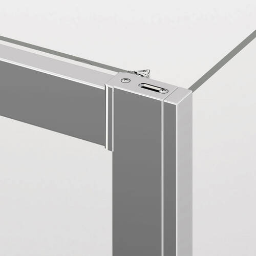 Боковая стенка в 90° Ronal Arelia D20F11004007 100x190 см, стекло прозрачное, профиль серебряный полированный, фото 5