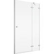 Душові двері з фіксованою стінкою в одній лінії Ronal Annea AN13WD11005007 з L-кріпленням, петлі справа, 110х200 см, профіль алюміно-хром, прозоре скло, фото 1