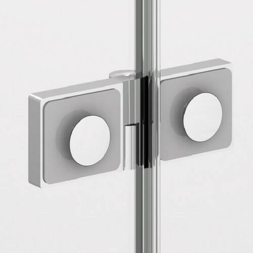 Душові двері з фіксованою стінкою в одній лінії Ronal Annea AN13WD11005007 з L-кріпленням, петлі справа, 110х200 см, профіль алюміно-хром, прозоре скло, фото 6