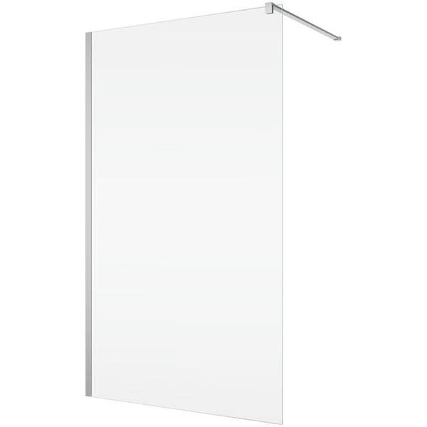 STR4PA61005007 WALK-IN EASY Душова фіксована перегородка 1000*2000, скло 6 мм, прозоре, профіль хром