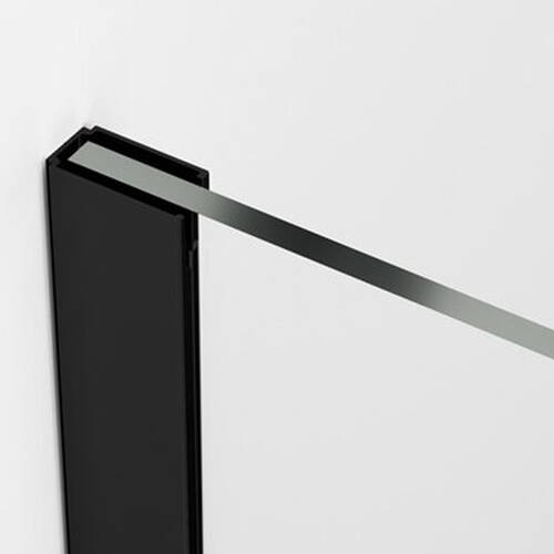 Душевая стенка Ronal Easy BlackLine Walk-in STR4PA61000607 100х200 см профиль черный матовый, стекло прозрачное, фото 3