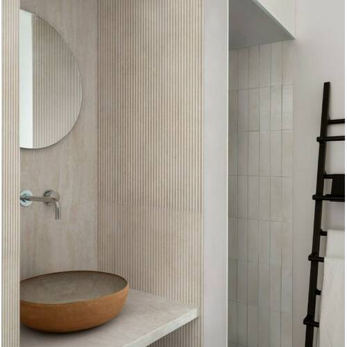 Плитка Ragno RCUK Travertino Wall Vein Bianco RETT 40х120 см, фото 2