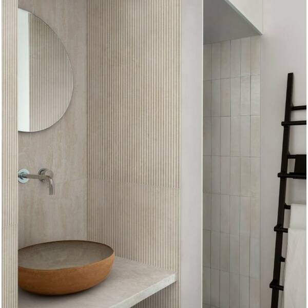 Плитка Ragno RCUK Travertino Wall Vein Bianco RETT 40х120 см, фото 2