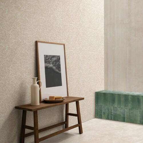 Плитка Ragno Travertino Wall Cross Bianco Decoro Malva Touch rett 40х120 см, фото 2