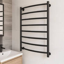 Рушникосушарка водяна Mario Класік 800х530/500 800х530 мм чорний мат, фото №1