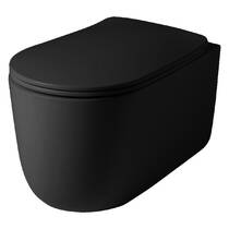 Унитаз подвесной Kerasan Nolita 5315 31 безободковый с турбосмывом noise clean, черный матовый, фото №2