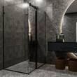 Душевая кабина Devit Art 3.0 SE2340B прямоугольная, раздвижная, 120х80 см, без поддона, стекло прозрачное, профиль черный матовый, фото 6