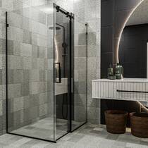 Душевая кабина Devit Art 3.0 SE2340B прямоугольная, раздвижная, 120х80 см, без поддона, стекло прозрачное, профиль черный матовый, фото №3